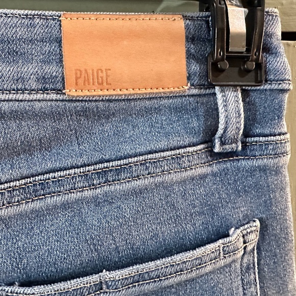 PAIGE Cindy Crop Raw Hem Denim Jeans - Picture 7 of 8